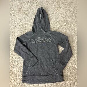 Girls size Medium (10/12) Adidas Sparkle Gray Hoodie